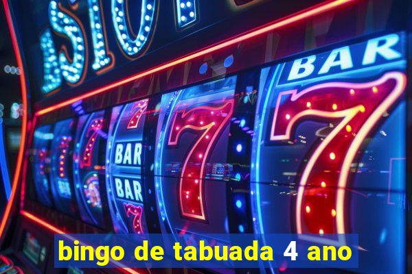 bingo de tabuada 4 ano